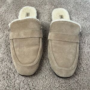 Lucky Brand Caydim Tan Sherpa Mule Women 10